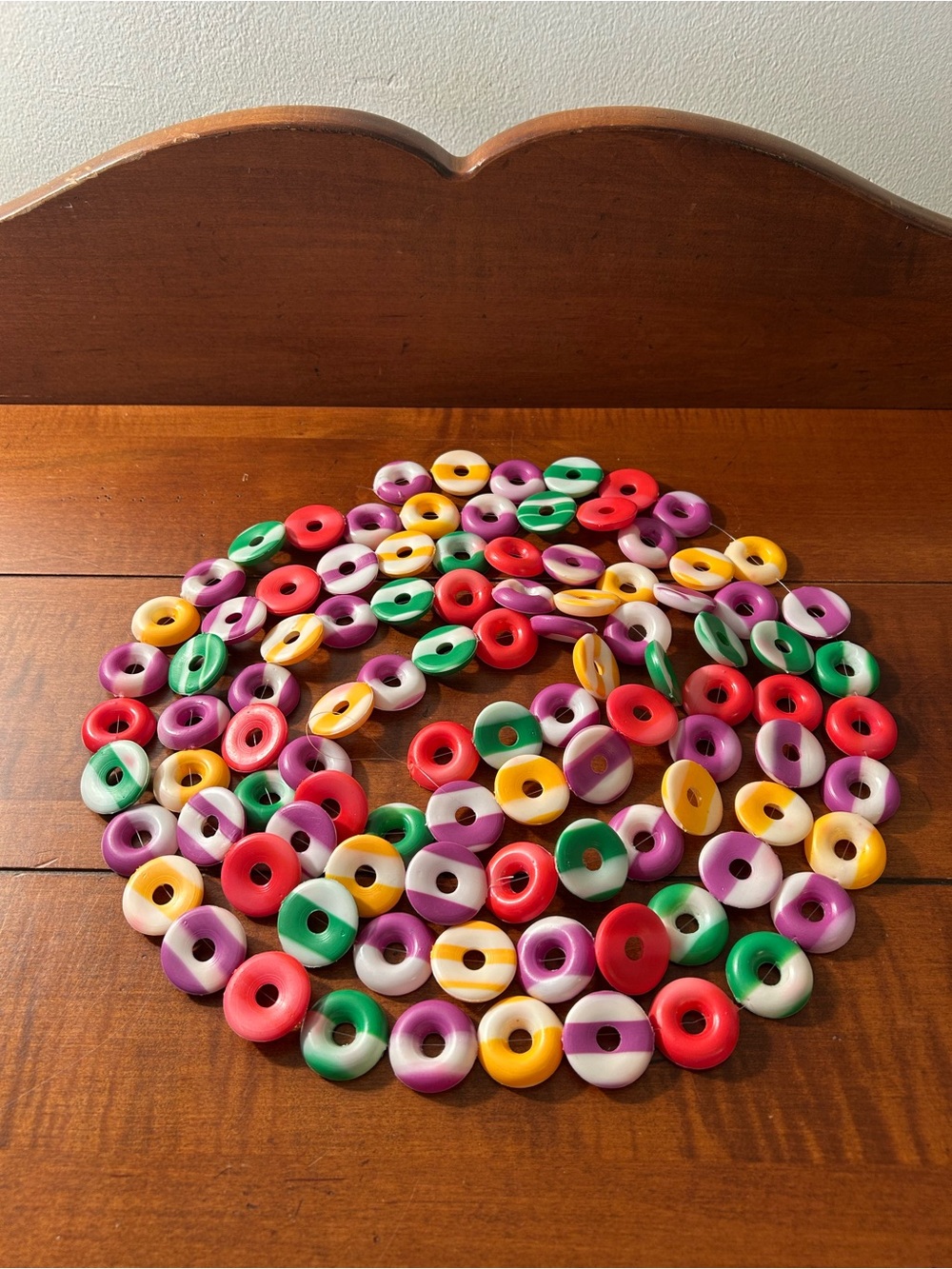 Colorful Wooden Bead Necklace for Kids - Multicolor